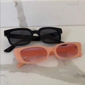 Stylish Black and Pink Sunglasses Set